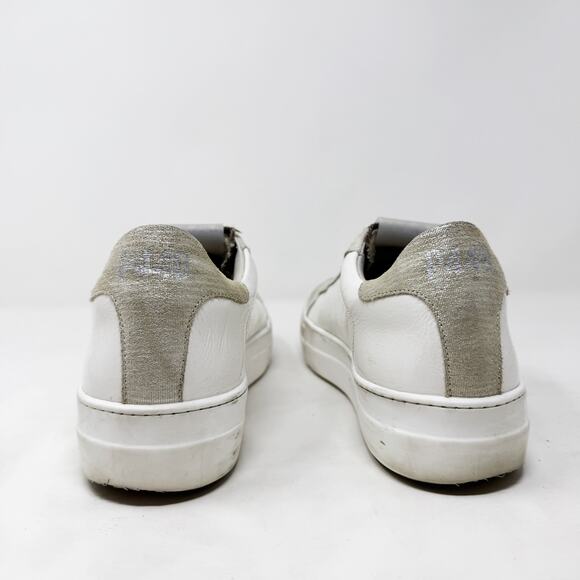 [P448] Thea Platform Lace Up Low Top Sneakers White Gray Sparkle Tweed Size 40 - Picture 9 of 13